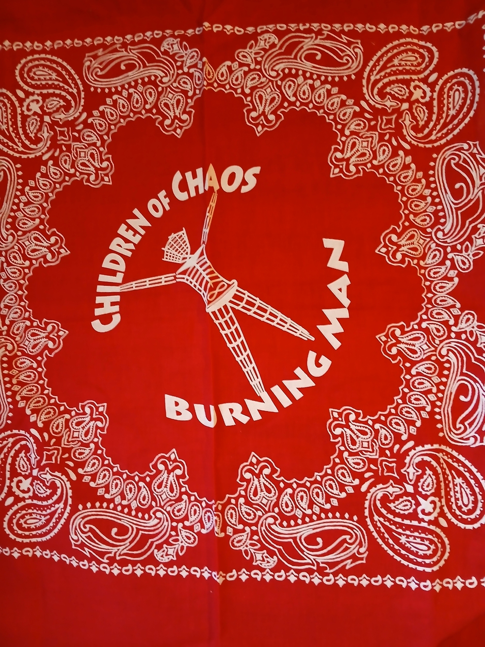 'Children of Chaos' Burning Man Red Bandana